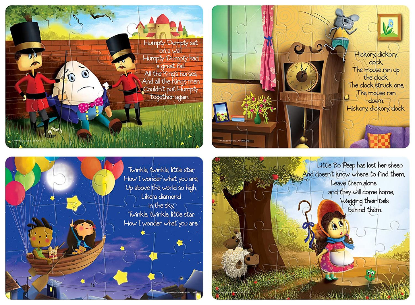 Frank Humpty Dumpty & Other Rhymes (set of 4) Jigsaw Puzzles