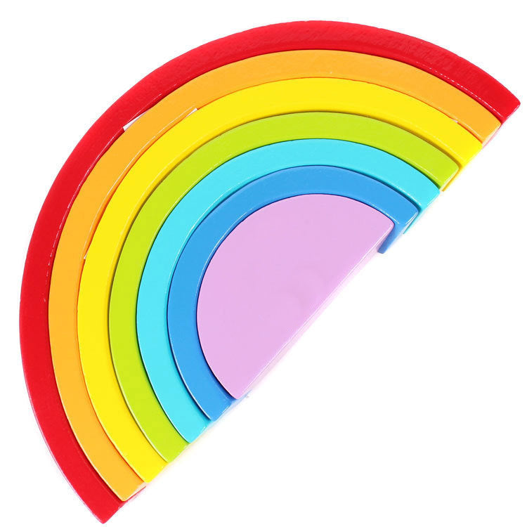 Wooden Colour Sort Rainbow