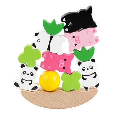 木製動物平衡遊戲