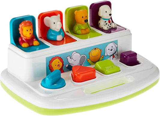 Battat Pop Up Pals 顏色分類動物推拉和彈出玩具