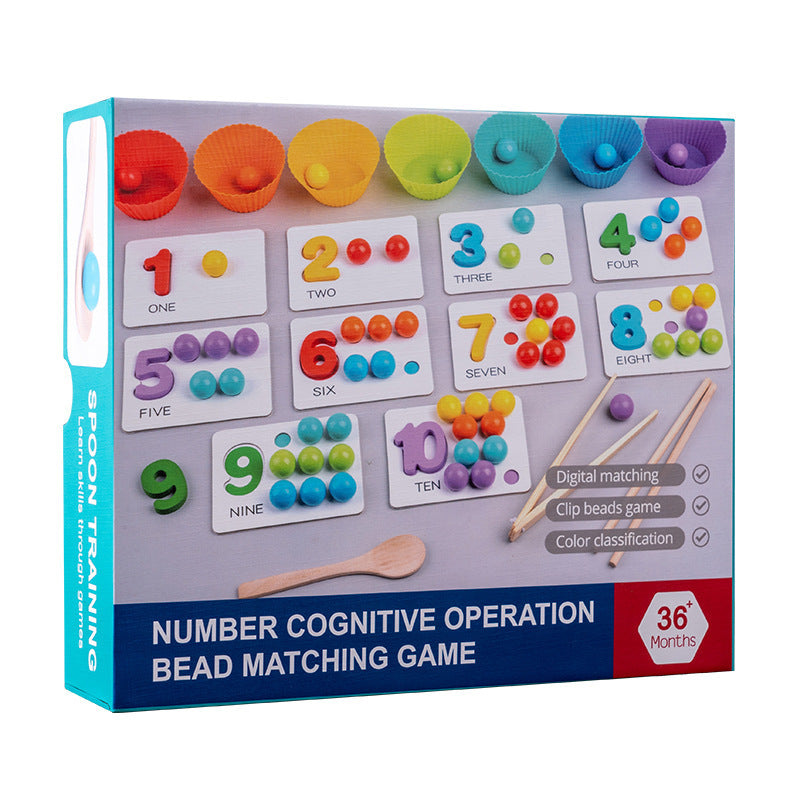 Number cognitive operation bead matching game