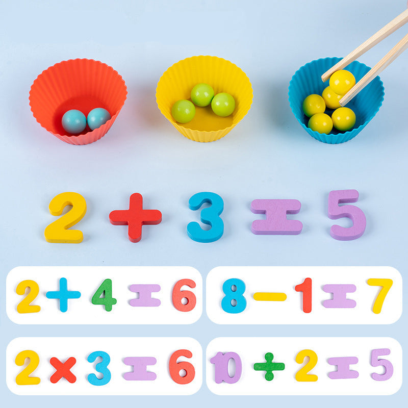Number cognitive operation bead matching game