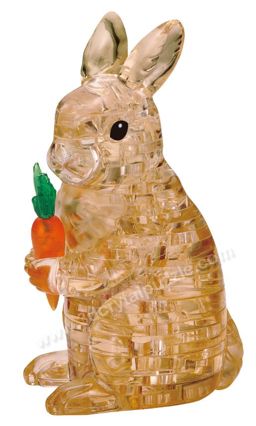 3D Crystal Puzzle - Grey Rabbit