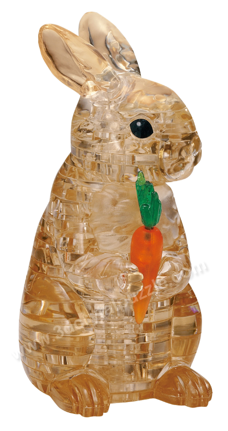 3D Crystal Puzzle - Grey Rabbit