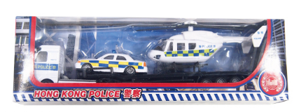 香港交通 - 警車、卡車和直升機