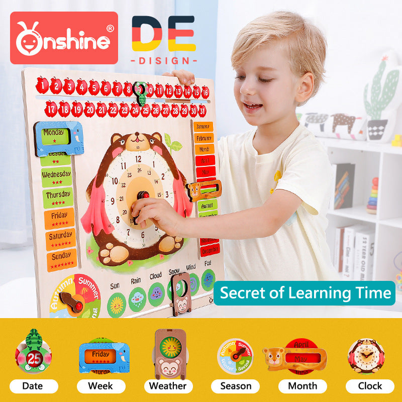 Onshine小熊時間認知板