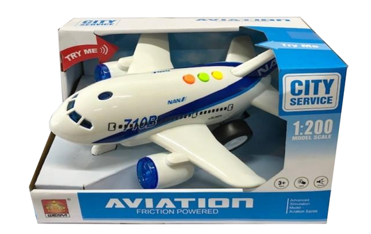 帶有燈光和聲音的航空飛機