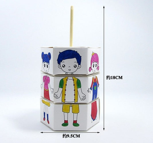 DIY Turn and Twist Block clothes changing doll