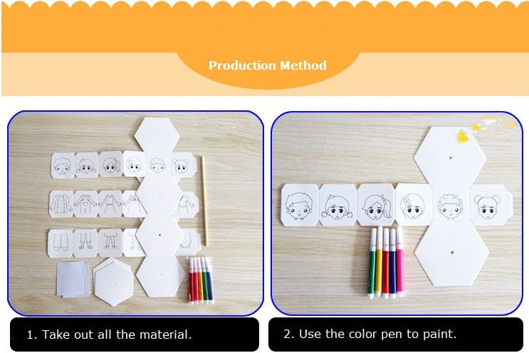 DIY Turn and Twist Block clothes changing doll