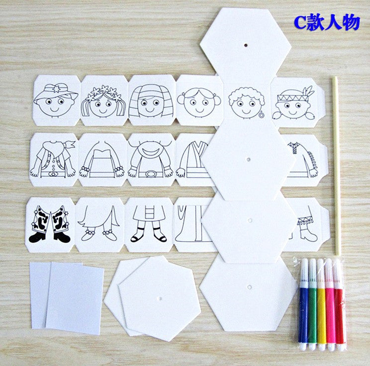 DIY Turn and Twist Block clothes changing doll