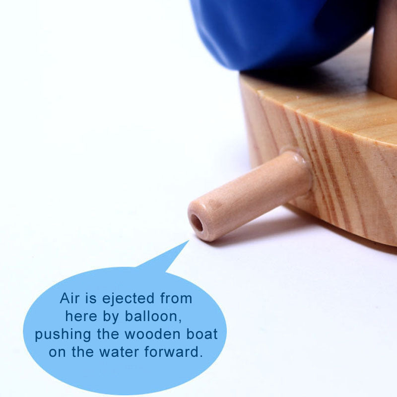 Balloon Powered Wooden Boat