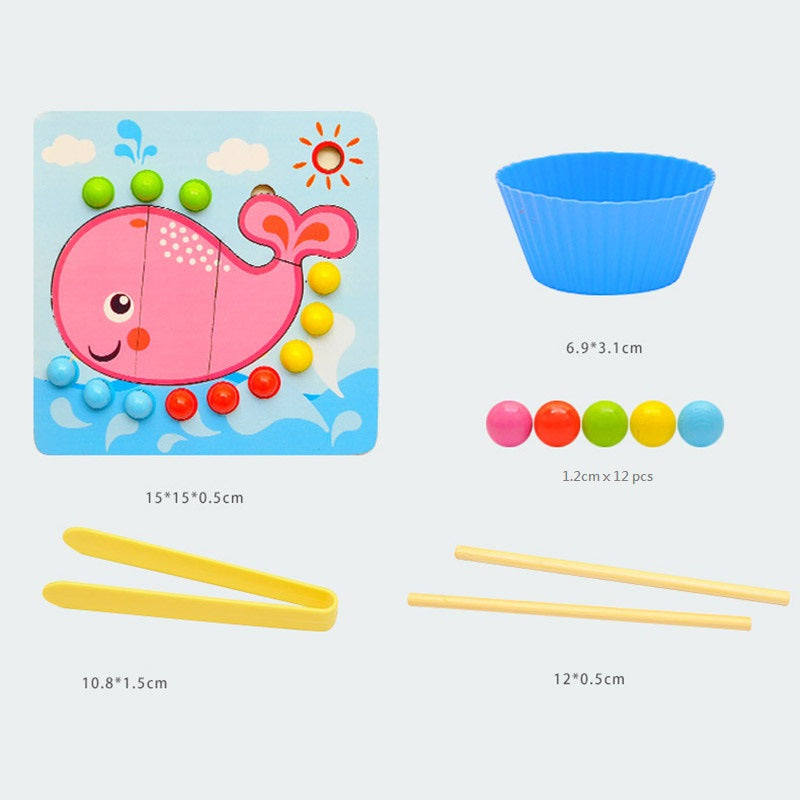Tweezers beads Wooden Puzzle