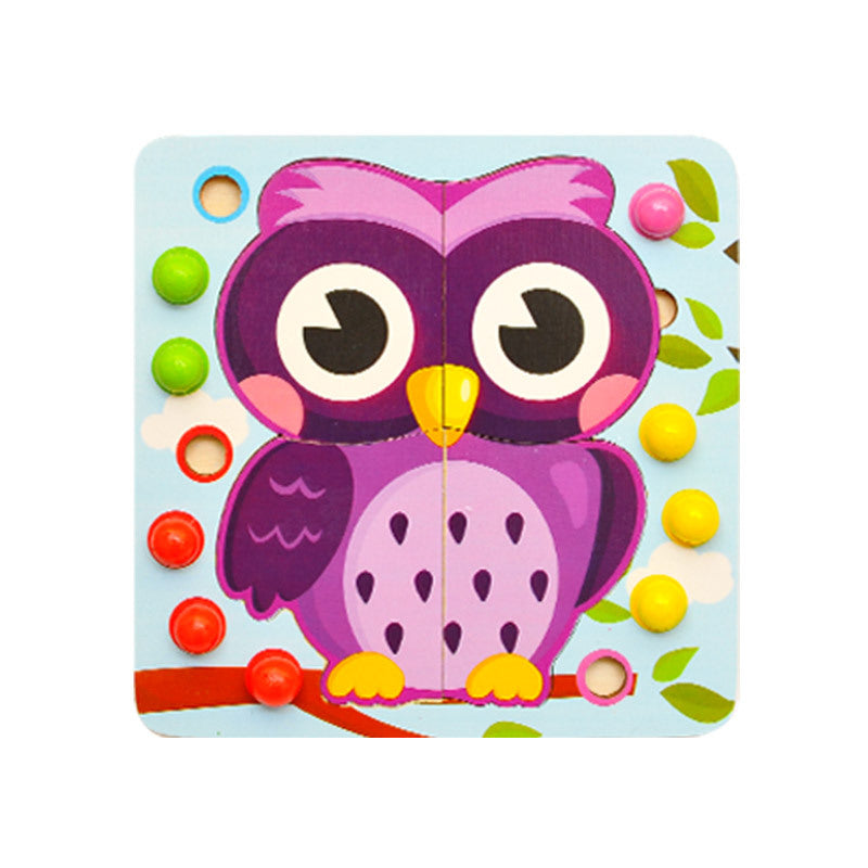 Tweezers beads Wooden Puzzle