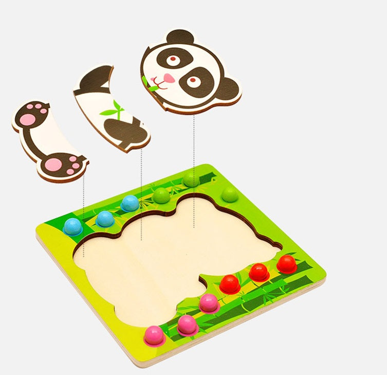 Tweezers beads Wooden Puzzle