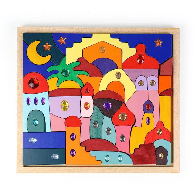 Wooden Creative Construction Blocks