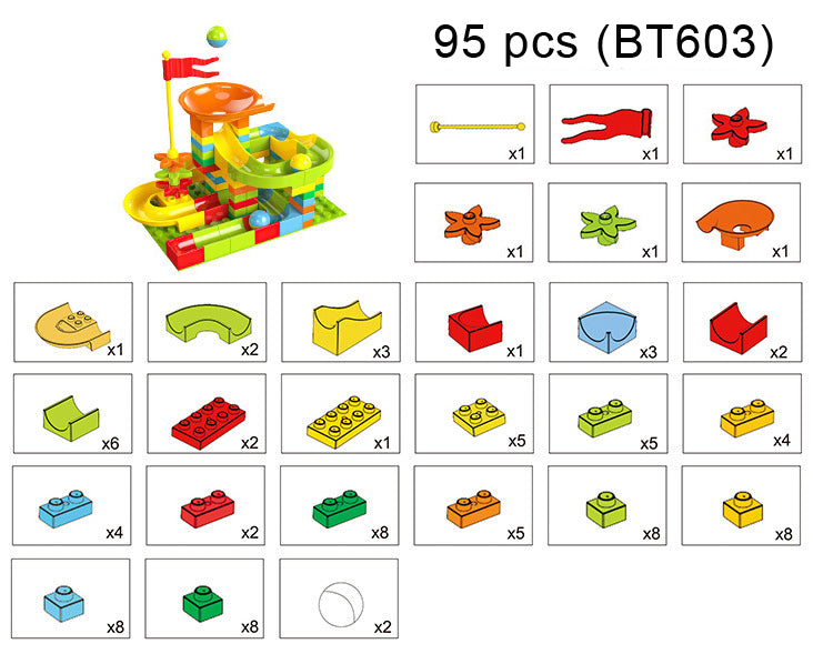 Marble Run Ball Track Building Blocks (95pcs)
