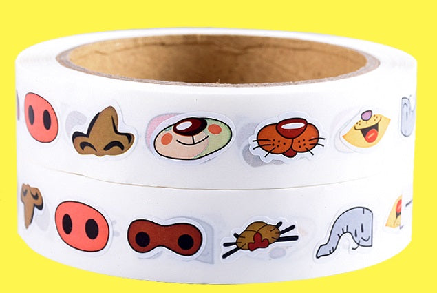 Eye mouth nose stickers (Tape)