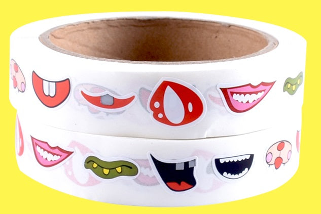 Eye mouth nose stickers (Tape)