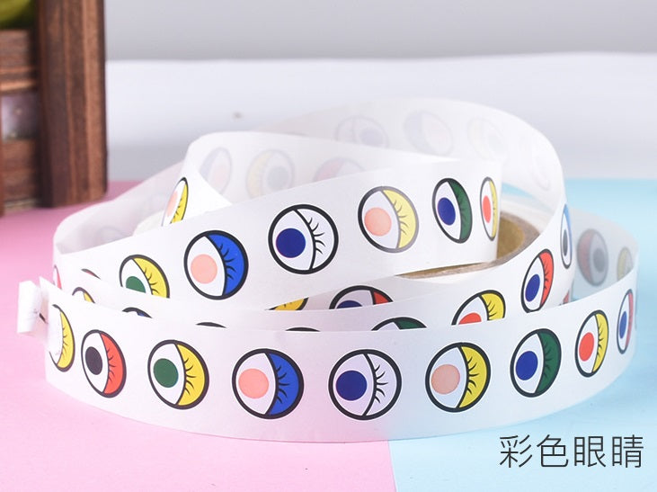Eye mouth nose stickers (Tape)