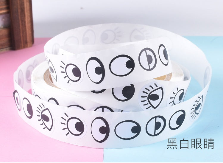 Eye mouth nose stickers (Tape)