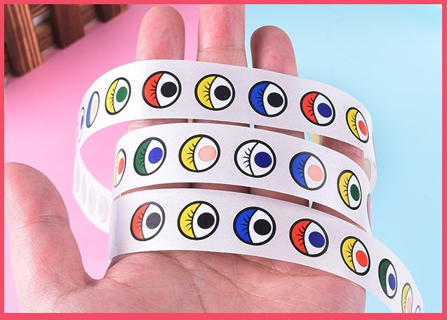 Eye mouth nose stickers (Tape)