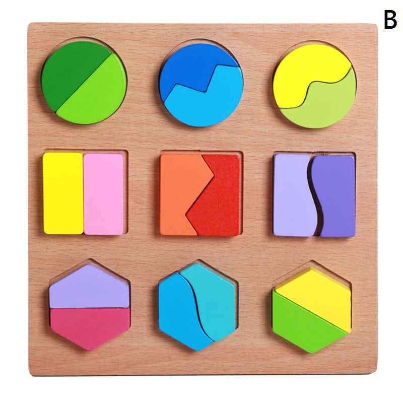 Wooden Geometric Matching Puzzle