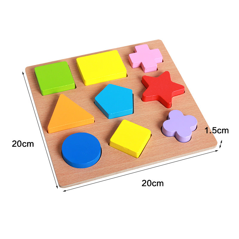 Wooden Geometric Matching Puzzle