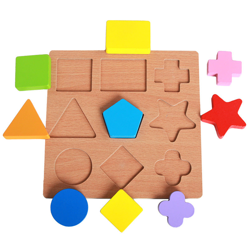 Wooden Geometric Matching Puzzle