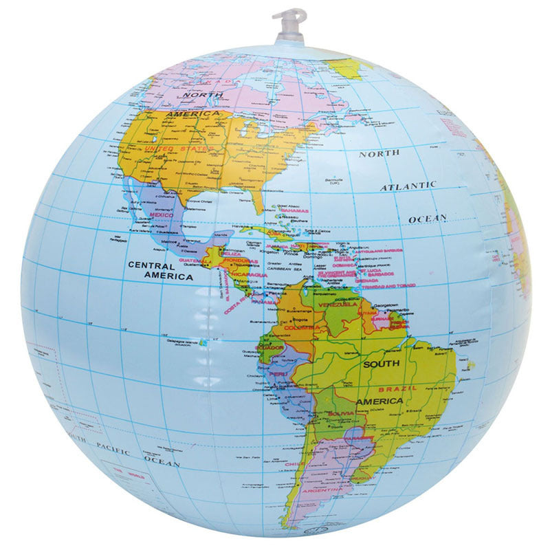 11" Inflatable World Globe