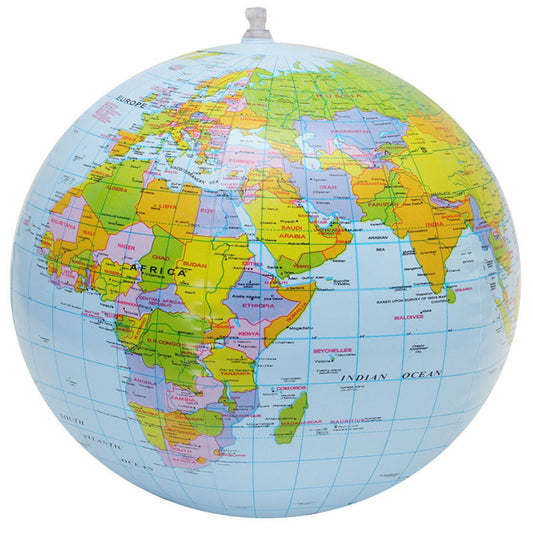 11" Inflatable World Globe