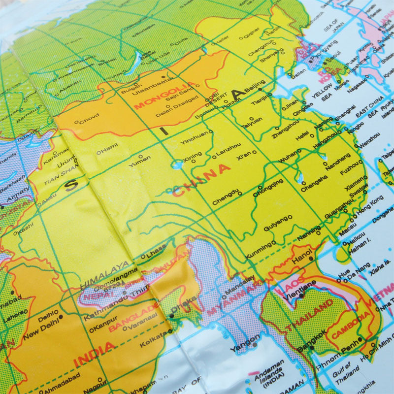11" Inflatable World Globe