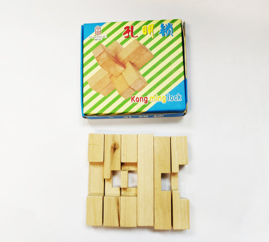 3D木頭拼圖-鴻明鎖（小）