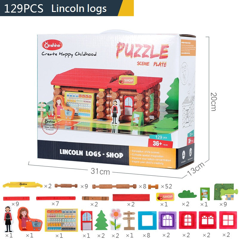 Onshine - Wooden Puzzle House Set