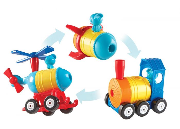 1-2-3 Build It!™ Rocket-Train-Helicopter