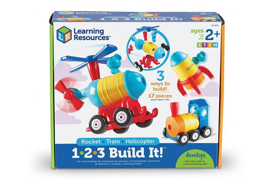 1-2-3 Build It!™ Rocket-Train-Helicopter