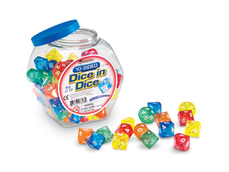 10-SIDED DICE IN DICE - SET OF 72
