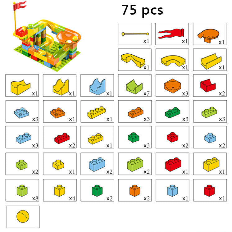 多功能學習積木書桌附 Marble Run 積木 75 塊