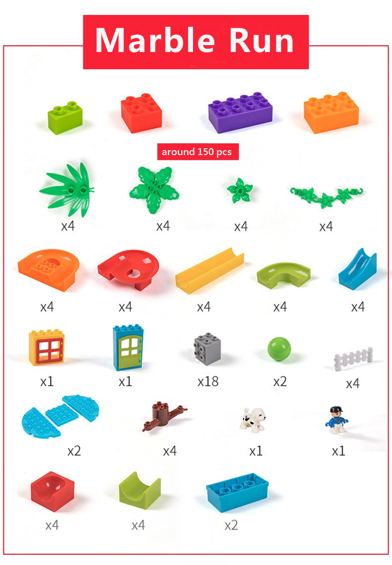 Blocks-Wall Series - Marble Run Building Blocks w- Panel