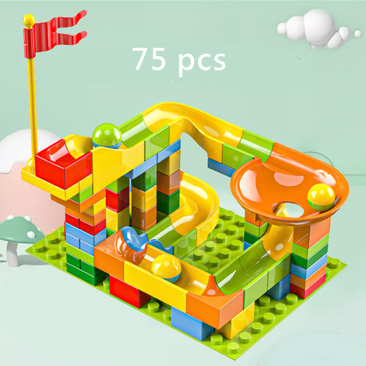 多功能學習積木書桌附 Marble Run 積木 75 塊