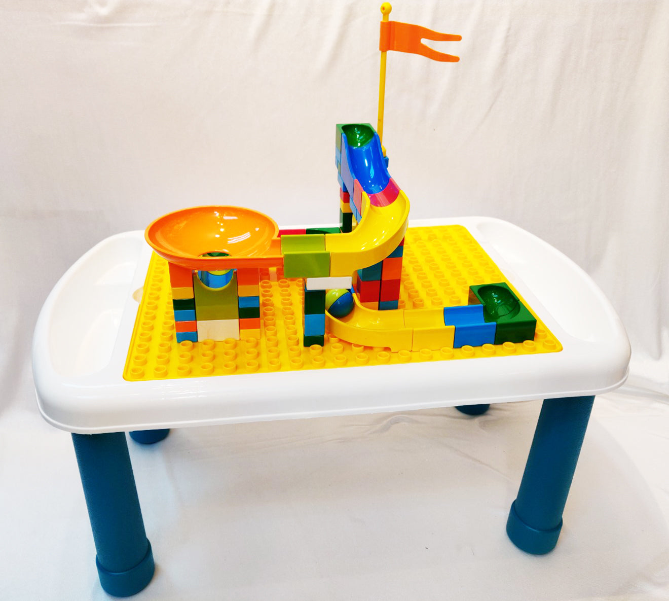 多功能學習積木書桌附 Marble Run 積木 75 塊