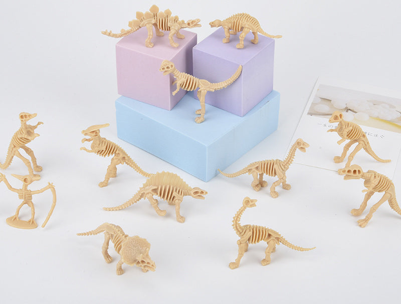 12 Dinosaur Skeletons Model