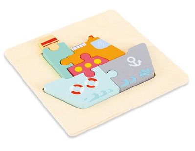 3D Wooden Cartoon Puzzle