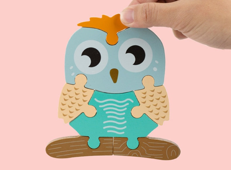 3D Wooden Cartoon Puzzle