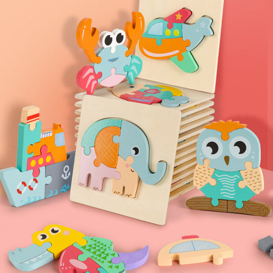 3D Wooden Cartoon Puzzle