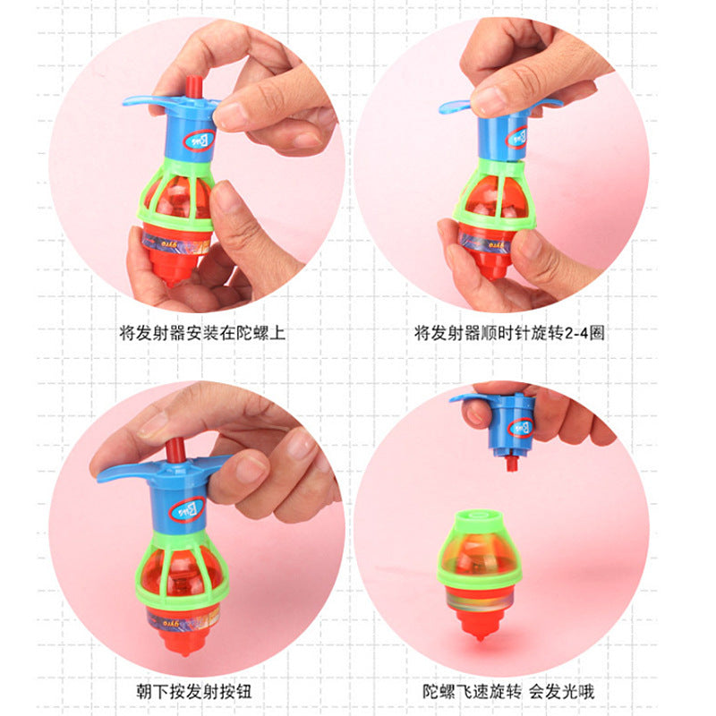 Wind-up Color Spinning Top with Light