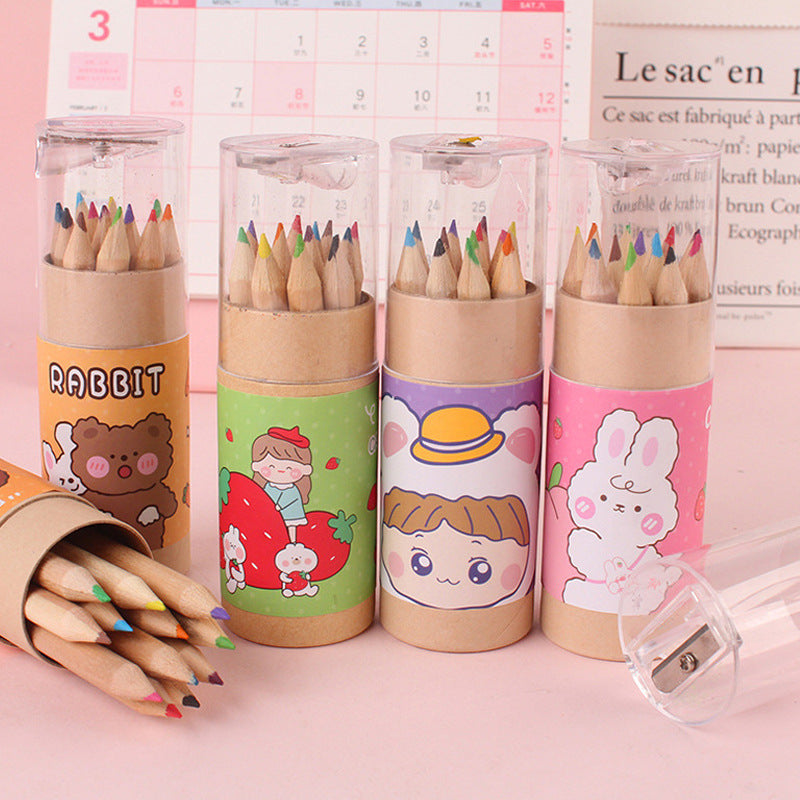 12 Color Box of Colored Pencils with sharpener