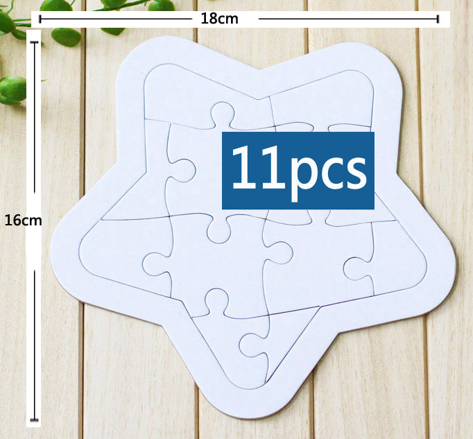 DIY Blank Coloring Paper Puzzle