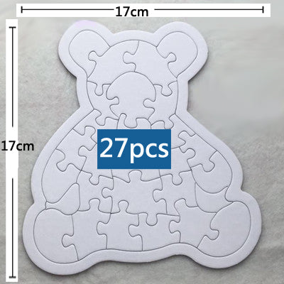 DIY Blank Coloring Paper Puzzle