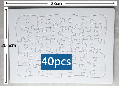 DIY Blank Coloring Paper Puzzle