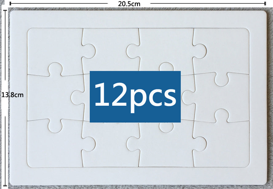 DIY Blank Coloring Paper Puzzle